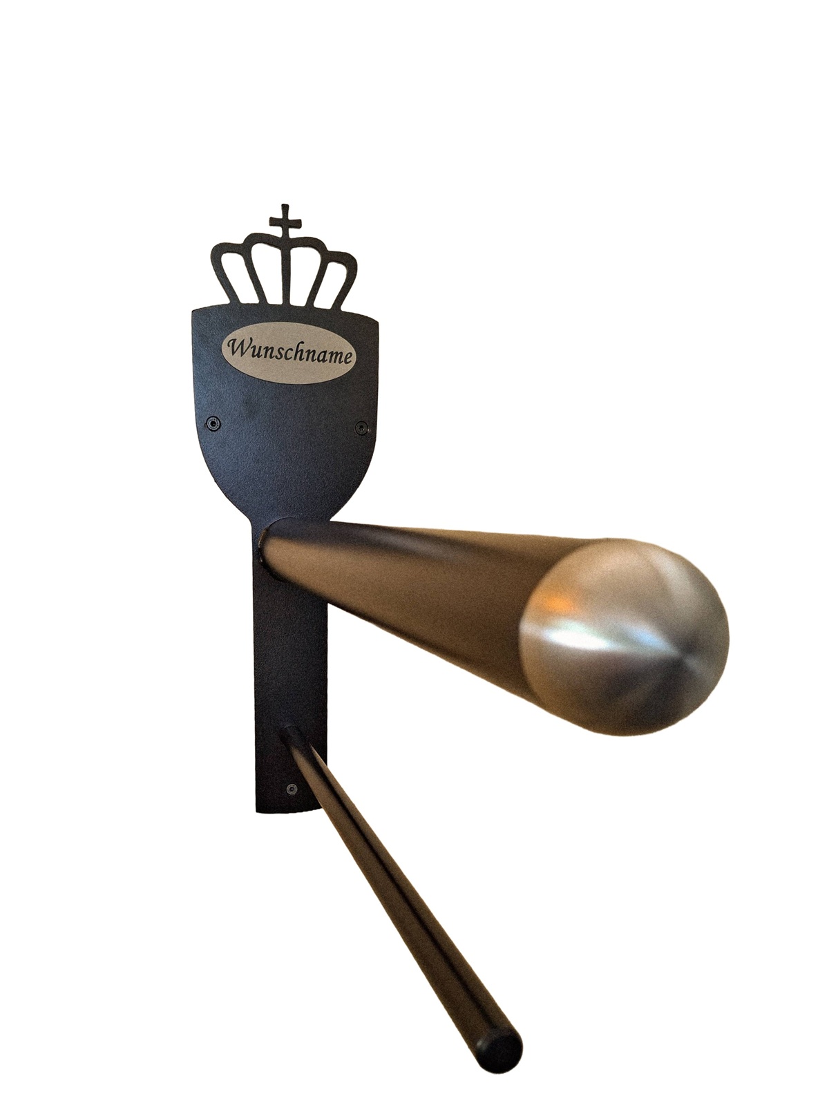 Sattelhalter „Royal“ aus Metall mit Edelstahlplakette