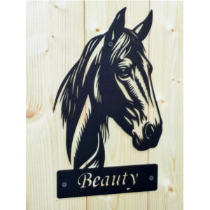 boxenschild pferd personalisiert acryl