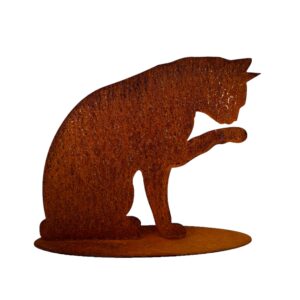 Katze aus Cortenstahl