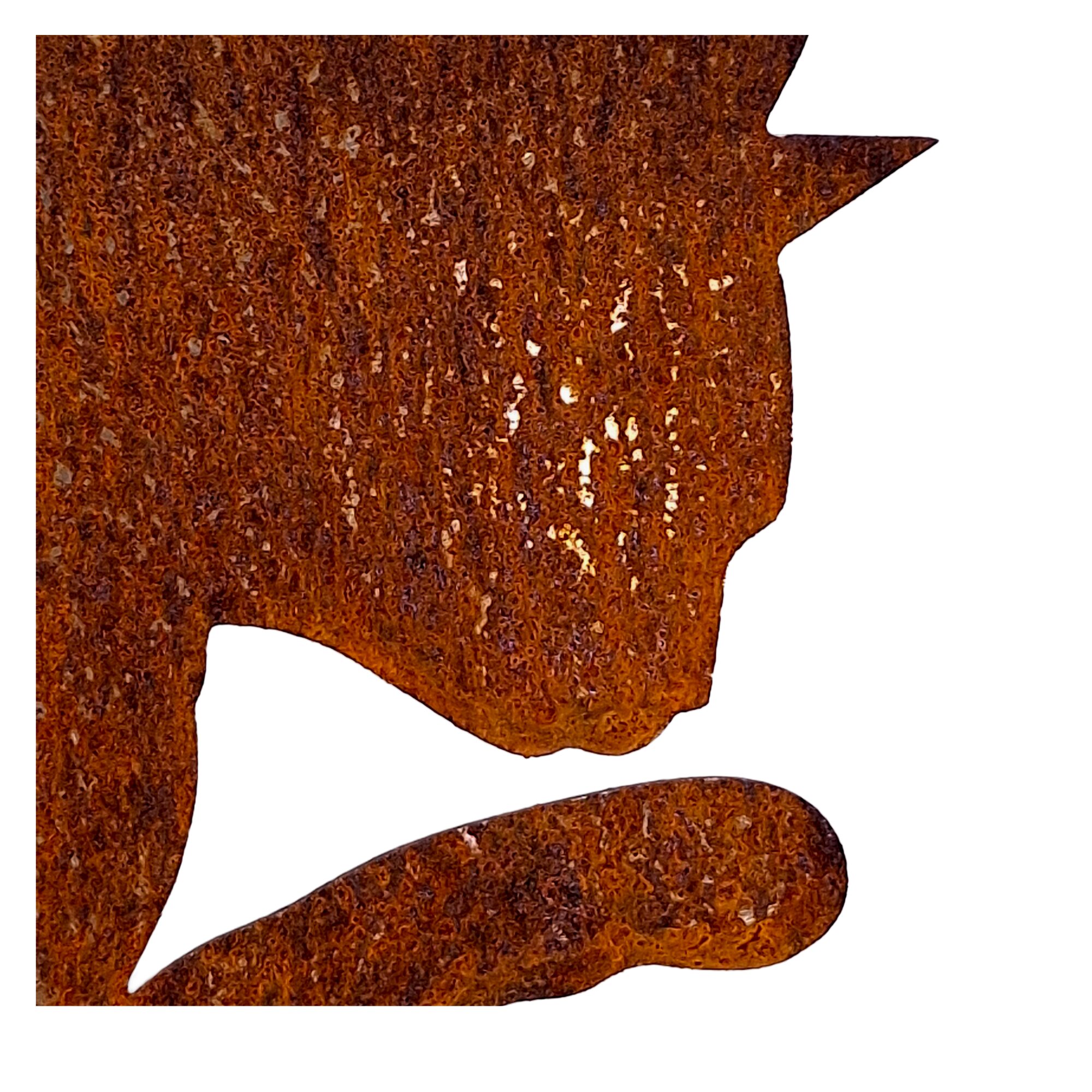 Cortenstahl Katze Detail