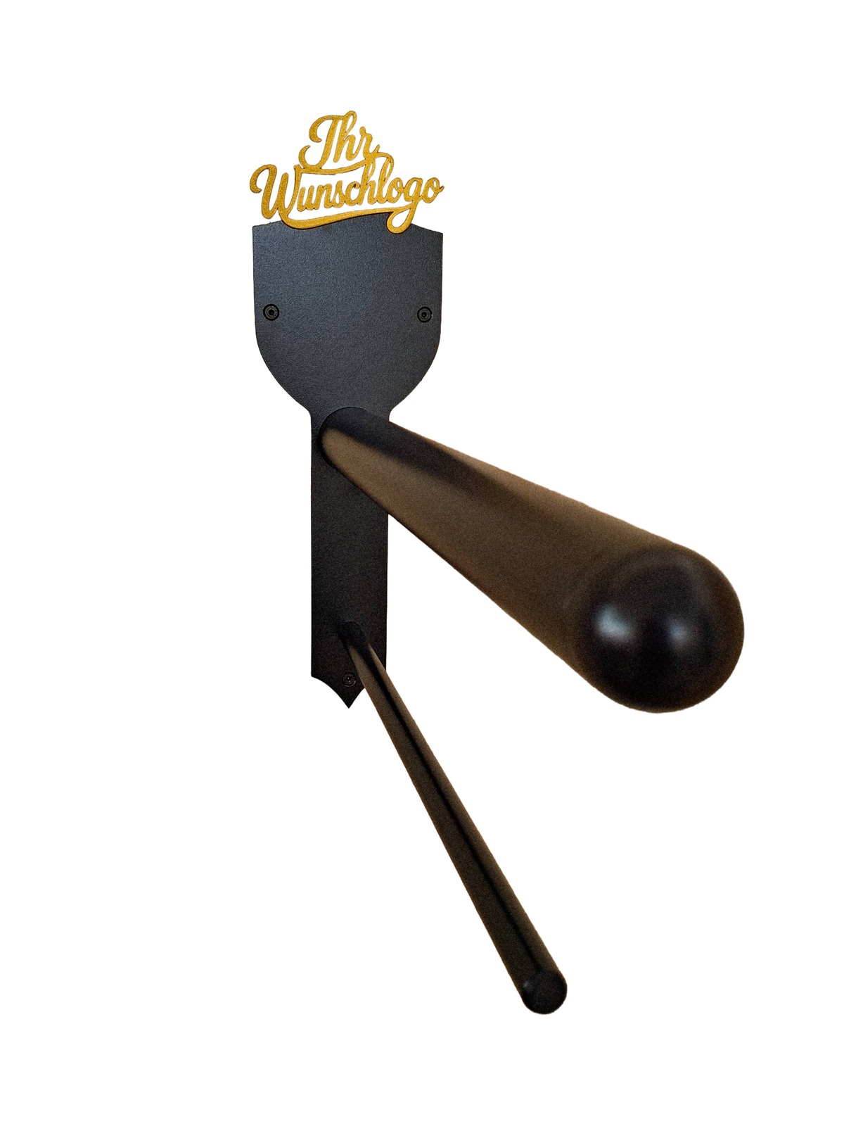 Sattelhalter “Wunschlogo” mit Schabrackenhalter und goldfarbener Applikation nach Ihren Wünschen